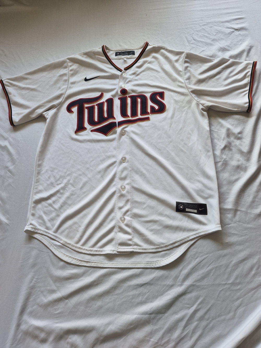 Nike Twins White Baseball Jersey Size L